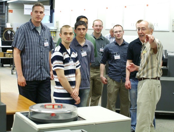 Young AFCEANs from the Bonn, Kaiserslautern and Spangdahlem chapters get insight into the early days of computing during a tour of the IBM Lab and Museum in June.